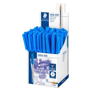 430 Stick Ball Blue Pens, Box Display (PK1)