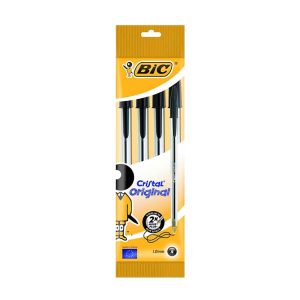 Wholesale BiC Cristal Ball Pen, Black, 4 in Hanging Pouch - 8308591