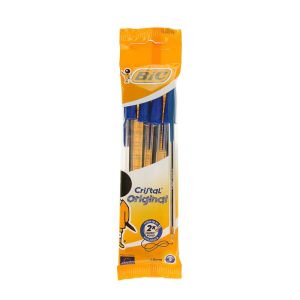 Wholesale BiC Cristal Ball Pen, Blue, 4 in Hanging Pouch - 8308601