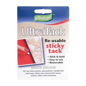 Wholesale Pure White UltraTack Re-usable Sticky Tack, 50gm - 049150GSM