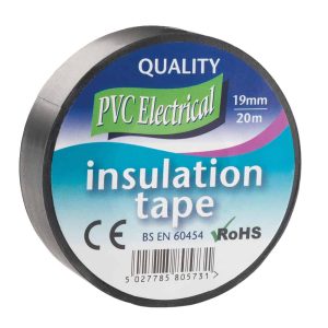 Wholesale PVC Electrical Insulating Tape, 19mmx20m, Black - PV01201920BK