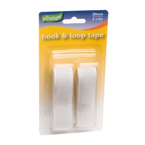 Wholesale White Ultra Hook & Loop Tape 20mm 2x1m - RT0170CRDWHT