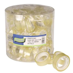 Wholesale Ultratape Clear Tape, 12mmx10m, Tub - RT060712