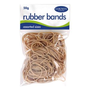 Wholesale Rubber Bands, 50gm Natural, Hanging Pack - C224