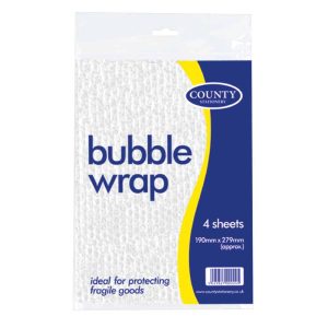 Wholesale Bubble Wrap Pack, 4 Sheets 190x279mm - C28
