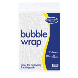 Wholesale Bubble Wrap Pack, 2 Sheets 254x381mm - C29