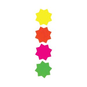 Wholesale Fluorescent 74mm Stars (50) - C342