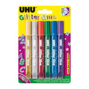 Wholesale UHU Original Glitter Glue (6x10ml), Carded - 39017