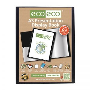 A3 50% Recycled 20 Pocket Presentation Display Book (PK12)