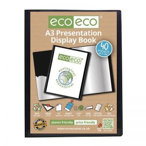 A3 50% Recycled 40 Pocket Presentation Display Book (PK12)