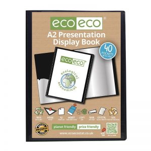 A2 50% Recycled 40 Pocket Presentation Display Book (PK6)