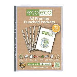 Wholesale A3 100% Recycled Bag 10 Premier Portrait Multi Punched Pockets - eco013