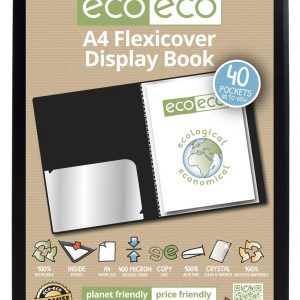 A4 100% Recycled 40 Pocket Flexicover Display Book (PK12)