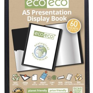 A5 50% Recycled 60 Pocket Presentation Display Book (PK12)