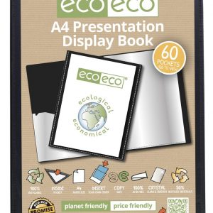 A4 50% Recycled 60 Pocket Presentation Display Book (PK12)
