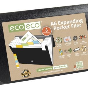 A6 50% Recycled 6 Pocket Expanding File (PK12)
