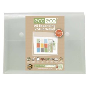 Wholesale A5 95% Recycled Expanding 2 Stud Wallet - eco054