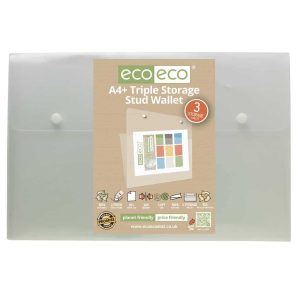 Wholesale A4+ 95% Recycled Triple Storage Stud Wallet - eco056