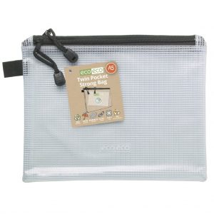 A5 90% Recycled Twin Pocket Strong Bag (PK12)
