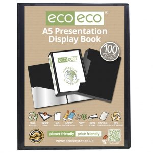 A5 50% Recycled 100 Pocket Presentation Display Book with Display Box (PK12)