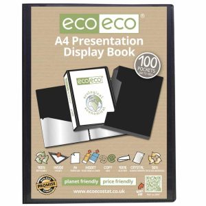 Wholesale A4 50% Recycled 100 Pocket Presentation Display Book with Display Box - eco067