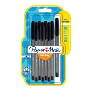 Wholesale PaperMate Ink Joy 100 Blister Carded Medium Black Pens (8) - 1956739