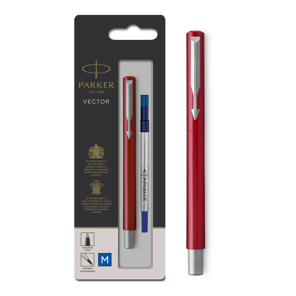 Vector Standard Red Rollerball in Hang sell (PK1)