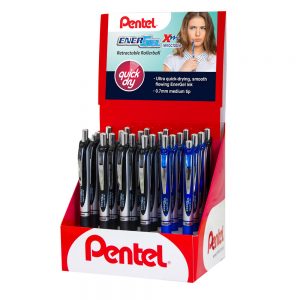 Pentel EnerGel XM Retractable 0.7 Rollerball Display (Quick Dry)