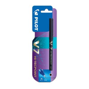 Wholesale Hi-Tecpoint V7 Liquid Ink Rollerball, Black, Hanging Card