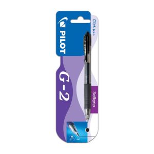 Wholesale G-2 Retractable Grip Gel Ink Rollerball, Black Hanging Card