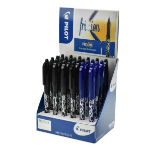 Wholesale Pilot Frixion Erasable 0.7mm Rollerball, 6 Blue & 18 Black Display