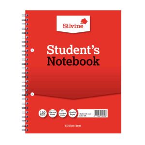 Wholesale Twin Wire Student's Notebook, 203x163mm, Narrow Lined, Quality Paper, 120 Pages - 138