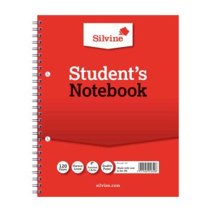 Wholesale Twin Wire Student's Notebook, 229x178mm, Narrow Lined, Quality Paper, 120 Pages - 139