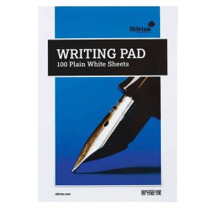 Wholesale Silvine Medium A5 White Plain Writing Pad 100 sheets - 1721