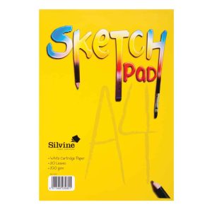 Wholesale A4 Silvine Sketch Pad 100gsm Cartridge Paper, 20 sheets - 404