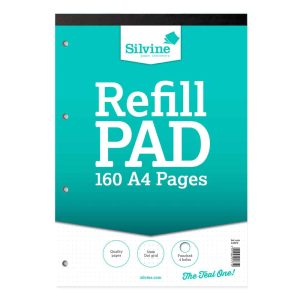 Wholesale Silvine A4 Refill Pad, 160 pages, 5mm Dot Grid layout - A4RPD