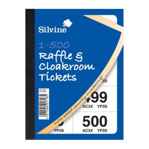 Wholesale Raffle & Cloakroom Tickets, 1-500, 5 to View, Assorted Colours - CRT500