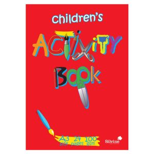 Wholesale A3 Children's Activity Pad, 24 pages, 100gsm cartridge, bright red cover - KC10