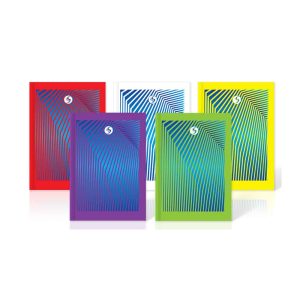 Wholesale Fashion A5 Casebound Notebook 160 pages 70gsm 5 Assorted Designs - PADCBA5