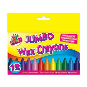Wholesale Jumbo Wax Crayons, 12’S, Hanging Box - 5073