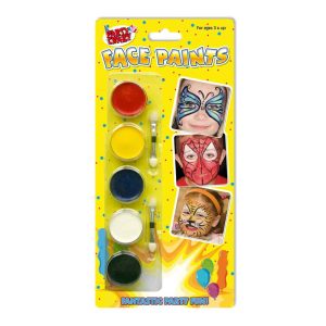 Wholesale 5 Face Paints, 2 Double Ended Applicators, Carded - 5111