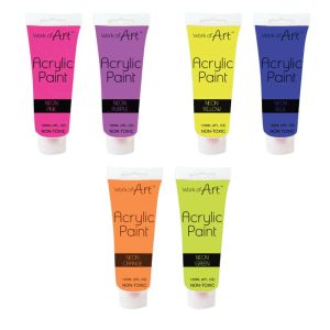 Wholesale Acrylic Paint 120ml Neon Assorted - 6569