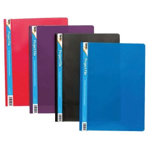 Wholesale A4 Project File, 4 Assorted Colours