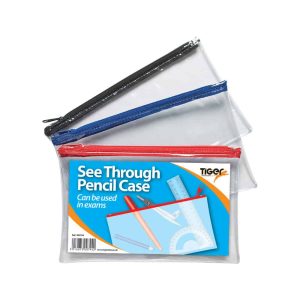 Wholesale See Through Exam 200x120mm Pencil Case