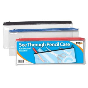 Wholesale See Through Exam 320x120mm Pencil Case