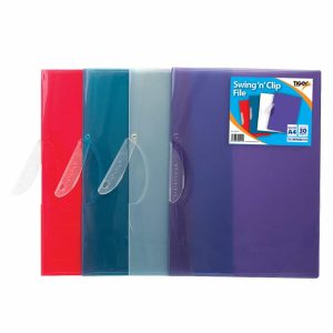 Wholesale A4 Swing 'n' Clip File, 4 Assorted Colours