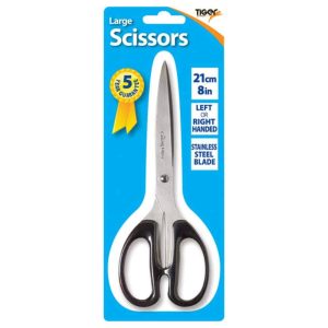 Wholesale Black Handle Scissors, 21cm Blister Carded