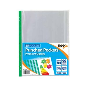 Wholesale Premium Punch Pockets Glass Clear 90 micron (25)