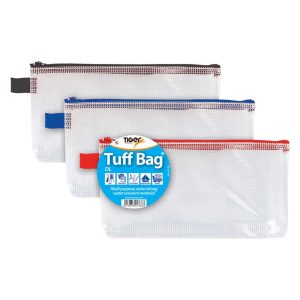 Wholesale DL Tuff Bag, Assorted Black, Red, Blue, 330 micron