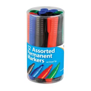 Wholesale Tiger Permanent 4.5mm Chisel Tip Marker, Assorted Tub